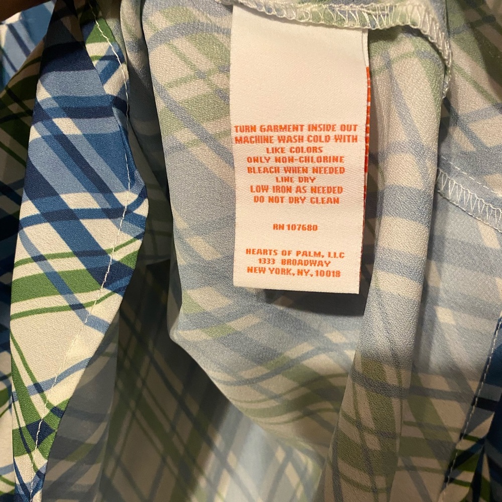 Plaid tie front blouse - Picture 5 of 5